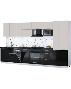 Кухонный гарнитур Интерлиния Мила Gloss 3.6-ПМ4