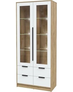 Шкаф с витриной Интерлиния Концепт КТ-ШВ2 с подсветкой