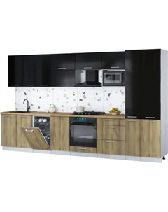Кухонный гарнитур Интерлиния Мила Gloss 3.6-ПМ4
