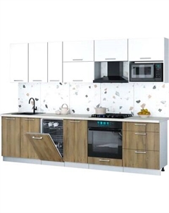 Кухонный гарнитур Интерлиния Мила Gloss 2.9-ПМ4