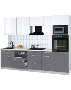 Кухонный гарнитур Интерлиния Мила Gloss 2.8-ПМ1