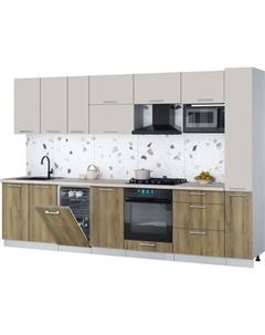 Кухонный гарнитур Интерлиния Мила Gloss 3.2-ПМ4