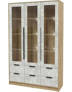 Шкаф с витриной Интерлиния Концепт КТ-ШВ3 с подсветкой