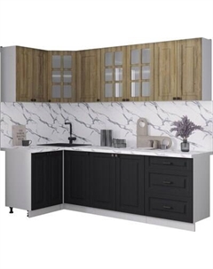 Кухонный гарнитур Интерлиния Мила Деко 1.2x2.4