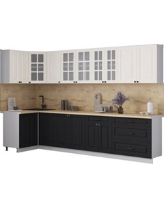 Кухонный гарнитур Интерлиния Мила Деко 1.2x3.2