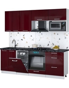 Кухонный гарнитур Интерлиния Мила Gloss 2.25-ПМ4