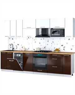 Кухонный гарнитур Интерлиния Мила Gloss 3.0-ПМ4