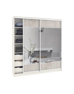 Шкаф-купе Кортекс-мебель Сенатор ШК12-45 Геометрия ДСП с зеркалом