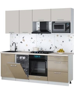 Кухонный гарнитур Интерлиния Мила Gloss 2.15-ПМ4