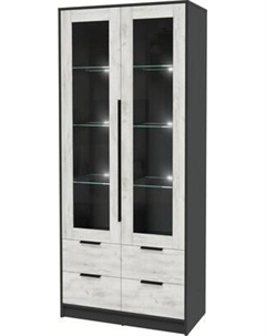 Шкаф с витриной Интерлиния Концепт КТ-ШВ2 с подсветкой