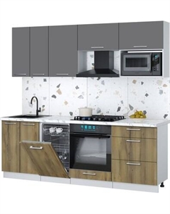 Кухонный гарнитур Интерлиния Мила Gloss 2.25-ПМ4