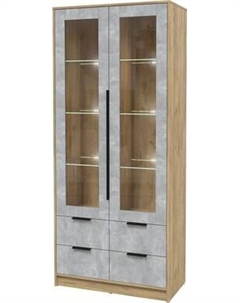 Шкаф с витриной Интерлиния Концепт КТ-ШВ2 с подсветкой