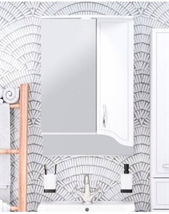 Шкаф с зеркалом для ванной Runo Севилья 50 правый