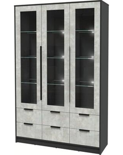 Шкаф с витриной Интерлиния Концепт КТ-ШВ3 с подсветкой