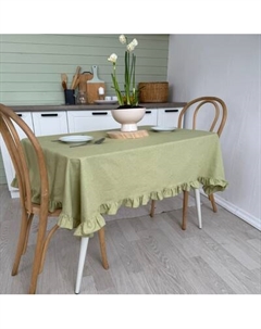 Скатерть ОМурМебель 150x120см прямоугольная с рюшами Омурмебель