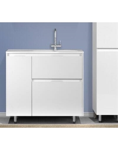 Тумба под умывальник Symbolite Барселона 90 Люкс Plus правая 2 ящика с выкатной корзиной