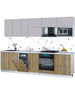 Кухонный гарнитур Интерлиния Мила Gloss 2.9-ПМ4