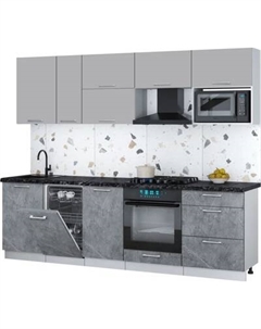 Кухонный гарнитур Интерлиния Мила Gloss 2.6-ПМ4