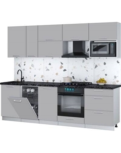 Кухонный гарнитур Интерлиния Мила Gloss 2.6-ПМ4
