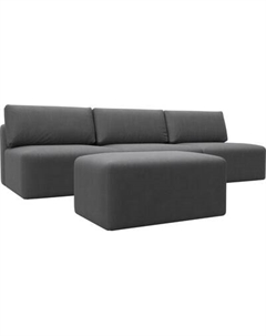 Комплект мягкой мебели Лига Диванов Лига-060 НПБ Лонг с пуфом / 129486 Лига диванов