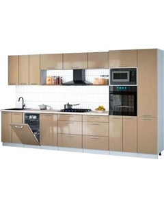Кухонный гарнитур Интерлиния Мила Gloss 3.7-ПМ3
