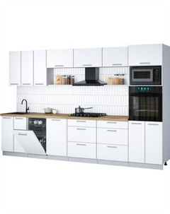 Кухонный гарнитур Интерлиния Мила Gloss 3.3-ПМ3
