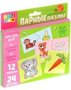 Развивающая игра Puzzle Time Кто что ест? / 3463154 Puzzle time