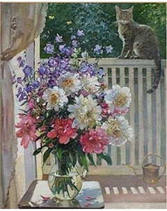 Картина по номерам Молли Штуц Е. На Балконе / HR0149 Molli