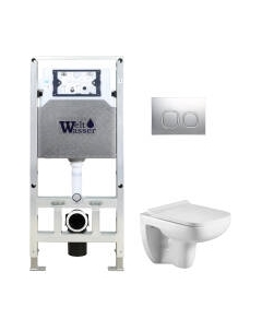 Унитаз подвесной с инсталляцией WeltWasser Amberg 506 ST+ Kehlbach 004 GL-WT+ Amberg RD-MT CR Weltwasser