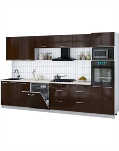 Кухонный гарнитур Интерлиния Мила Gloss 3.4-ПМ1-2