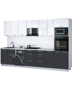 Кухонный гарнитур Интерлиния Мила Gloss 3.25-ПМ3