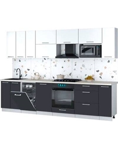 Кухонный гарнитур Интерлиния Мила Gloss 3.0-ПМ4