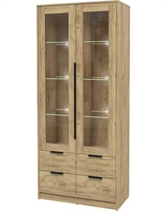 Шкаф с витриной Интерлиния Концепт КТ-ШВ2 с подсветкой