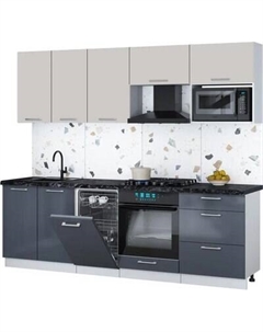 Кухонный гарнитур Интерлиния Мила Gloss 2.45-ПМ4
