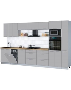 Кухонный гарнитур Интерлиния Мила Gloss 3.6-ПМ3