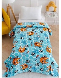 Плед Павлинка Три Кота Коржик голубой 150x200