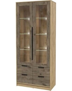 Шкаф с витриной Интерлиния Концепт КТ-ШВ2 с подсветкой
