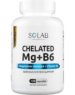 Витаминно-минеральный комплекс SOLAB Магний бисглицинат + В6 Solab