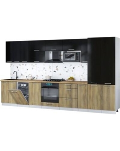 Кухонный гарнитур Интерлиния Мила Gloss 3.8-ПМ4