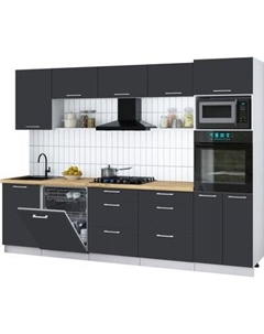 Кухонный гарнитур Интерлиния Мила Gloss 2.9-ПМ1