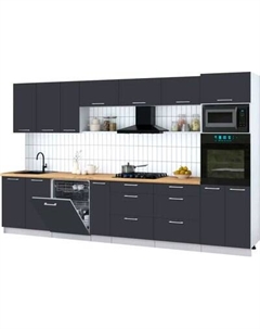 Кухонный гарнитур Интерлиния Мила Gloss 3.5-ПМ1-2