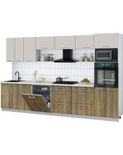 Кухонный гарнитур Интерлиния Мила Gloss 3.4-ПМ1-2