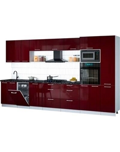 Кухонный гарнитур Интерлиния Мила Gloss 3.7-ПМ3