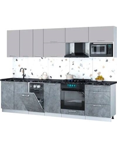 Кухонный гарнитур Интерлиния Мила Gloss 2.9-ПМ4