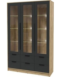 Шкаф с витриной Интерлиния Концепт КТ-ШВ3 с подсветкой