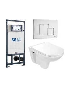 Унитаз подвесной с инсталляцией WeltWasser Marberg 507 + Baarbach 004 GL-WT + Mar 507 SE GL-WT Weltwasser