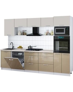 Кухонный гарнитур Интерлиния Мила Gloss 2.9-ПМ1
