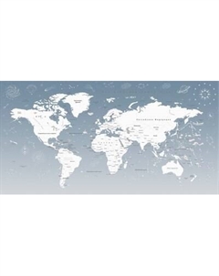 Фотообои листовые Citydecor Карта мира 24