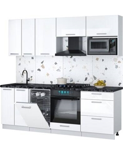 Кухонный гарнитур Интерлиния Мила Gloss 2.25-ПМ4
