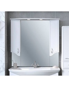 Шкаф с зеркалом для ванной Runo Севилья 105